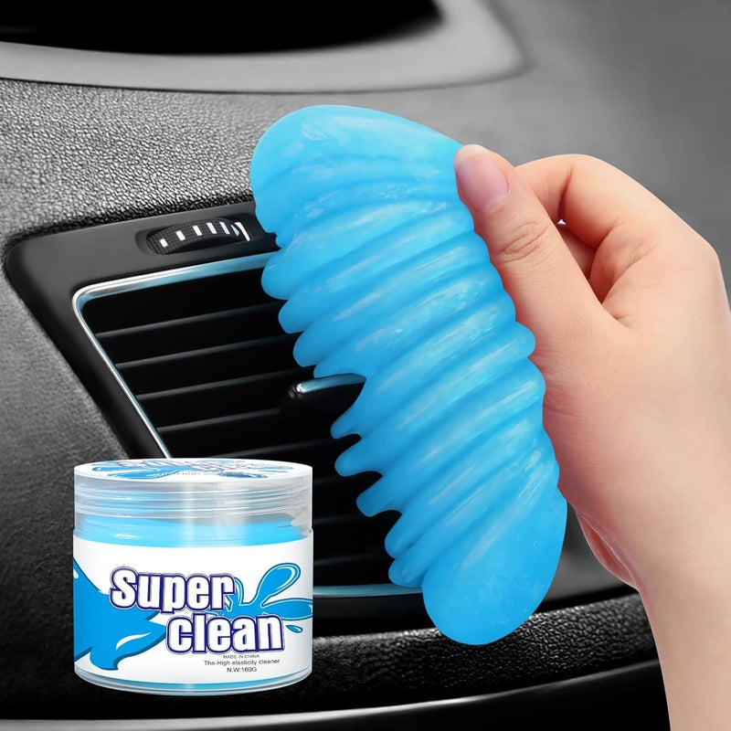 TeSabMi Car Cleaning Gel Car Cleaning Putty Car Putty Car Interior Cleaner Car Slime Car Detailing Kit Car Accessories Gifts for Men Women Stocking Stuffers Light Blue - Image 1